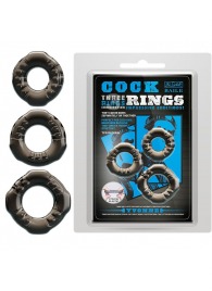 Набор из 3 эластичных дымчатых эрекционных колец - Baile - в Мытищах купить с доставкой