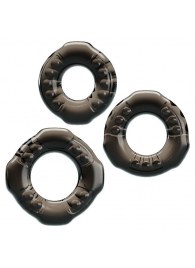 Набор из 3 эластичных дымчатых эрекционных колец - Baile - в Мытищах купить с доставкой