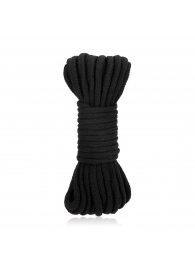 Черная хлопковая веревка для связывания Bondage Rope - 10 м. - Lux Fetish - купить с доставкой в Мытищах