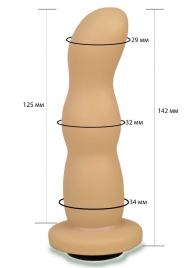 Телесная рельефная насадка Harness - 14,2 см. - LOVETOY (А-Полимер) - купить с доставкой в Мытищах
