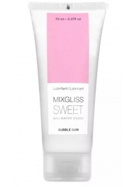 Смазка на водной основе Mixgliss Sweet с ароматом бабл-гам - 70 мл. - Mixgliss - купить с доставкой в Мытищах