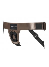 Бронзовый пояс для насадок Curious Harness - Strap-on-me - купить с доставкой в Мытищах