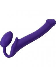 Фиолетовый безремневой страпон Silicone Bendable Strap-On - size M - Strap-on-me - купить с доставкой в Мытищах