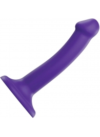 Фиолетовый фаллоимитатор-насадка Strap-On-Me Dildo Dual Density size S - 17 см. - Strap-on-me - купить с доставкой в Мытищах