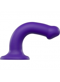 Фиолетовый фаллоимитатор-насадка Strap-On-Me Dildo Dual Density size M - 18 см. - Strap-on-me - купить с доставкой в Мытищах