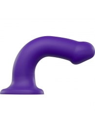 Фиолетовый фаллоимитатор-насадка Strap-On-Me Dildo Dual Density size L - 19 см. - Strap-on-me - купить с доставкой в Мытищах