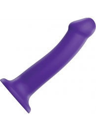 Фиолетовый фаллоимитатор-насадка Strap-On-Me Dildo Dual Density size L - 19 см. - Strap-on-me - купить с доставкой в Мытищах