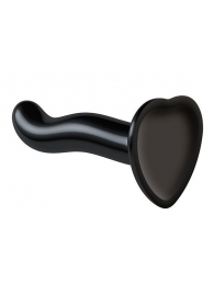 Черный фаллоимитатор-насадка Strap-On-Me P G spot Dildo size S - 16,4 см. - Strap-on-me - купить с доставкой в Мытищах