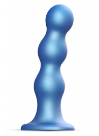 Голубая насадка Strap-On-Me Dildo Plug Balls size S - Strap-on-me - купить с доставкой в Мытищах