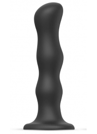 Черная насадка Strap-On-Me Dildo Geisha Balls size M - Strap-on-me - купить с доставкой в Мытищах