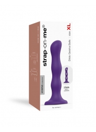 Фиолетовая насадка Strap-On-Me Dildo Geisha Balls size XL - Strap-on-me - купить с доставкой в Мытищах