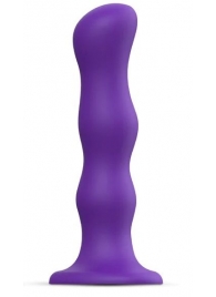 Фиолетовая насадка Strap-On-Me Dildo Geisha Balls size XL - Strap-on-me - купить с доставкой в Мытищах