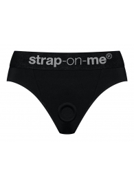 Черные трусики для насадок Heroine Lingerie Harness - size S - Strap-on-me - купить с доставкой в Мытищах