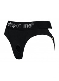 Черные трусики для насадок Heroine Lingerie Harness - size M - Strap-on-me - купить с доставкой в Мытищах
