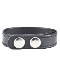 Кольцо на пенис SNAP COCK RING из искусственной кожи на клепках - BlueLine - в Мытищах купить с доставкой