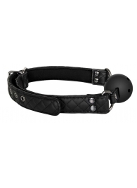 Черный кляп-шарик BALL GAG DIAMOND - Dream Toys - купить с доставкой в Мытищах
