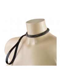 Эффектный сверкающий ошейник с поводком  Гламур - Sitabella - купить с доставкой в Мытищах