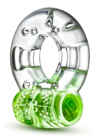 Зеленое эрекционное виброкольцо Arouser Vibrating C-Ring - Blush Novelties - в Мытищах купить с доставкой
