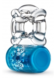 Синее эрекционное виброкольцо Pleaser Rechargeable C-Ring - Blush Novelties - в Мытищах купить с доставкой