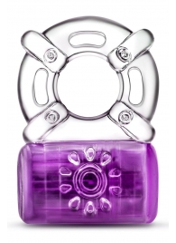 Фиолетовое эрекционное виброкольцо One Night Stand Vibrating C-Ring - Blush Novelties - в Мытищах купить с доставкой