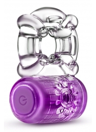 Фиолетовое эрекционное виброкольцо One Night Stand Vibrating C-Ring - Blush Novelties - в Мытищах купить с доставкой