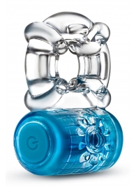 Синее эрекционное виброкольцо One Night Stand Vibrating C-Ring - Blush Novelties - в Мытищах купить с доставкой