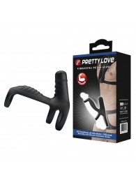 Черная вибронасадка на пенис Vibrating Penis Sling - Baile - в Мытищах купить с доставкой