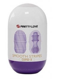 Сиреневый мастурбатор-яйцо Smooth Stripes - Baile - в Мытищах купить с доставкой