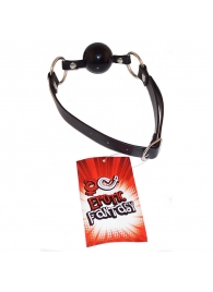 Силиконовый черный кляп-шарик на ремне Black Ballgag - Erotic Fantasy - купить с доставкой в Мытищах