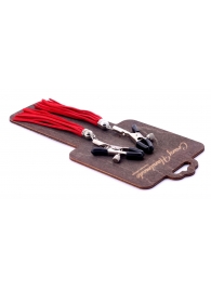 Металлические зажимы на соски с красными замшевыми кисточками - Crazy Handmade - купить с доставкой в Мытищах