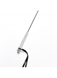 Черный кожаный стек с гладкой ручкой - 55 см. - Crazy Handmade - купить с доставкой в Мытищах