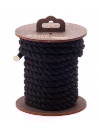 Черная хлопковая веревка для бондажа на катушке - 5 м. - Crazy Handmade - купить с доставкой в Мытищах