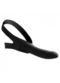 Черный кляп-страпон Masters Mini Face Fuck Strap-On - 14 см. - XR Brands - купить с доставкой в Мытищах
