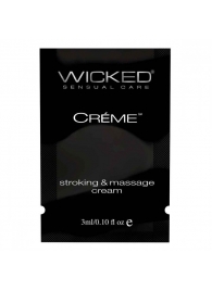 Крем для массажа и мастурбации Wicked Stroking and Massage Creme - 3 мл. - Wicked - купить с доставкой в Мытищах