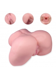 Реалистичный мастурбатор-полуторс с 2 рабочими отверстиями - S-HANDE - в Мытищах купить с доставкой