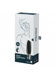 Черный мастурбатор с вибрацией Power Masturbator - Satisfyer - в Мытищах купить с доставкой