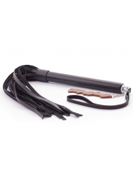 Черная кожаная плеть  Индиго  - 50 см. - Crazy Handmade - купить с доставкой в Мытищах