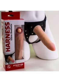 Страпон Харнесс из трусиков и насадки-фаллоса - 17,5 см. - LOVETOY (А-Полимер) - купить с доставкой в Мытищах