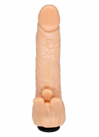 Телесная гелевая насадка-фаллос с клиторальными лепестками - 18,5 см. - LOVETOY (А-Полимер) - купить с доставкой в Мытищах