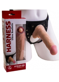 Страпон Harness из двух предметов: регулируемые трусики и насадка-фаллос - 17,5 см. - LOVETOY (А-Полимер) - купить с доставкой в Мытищах