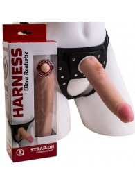 Реалистичный страпон Harness из трусиков и насадки-фаллоса - 18,5 см. - LOVETOY (А-Полимер) - купить с доставкой в Мытищах