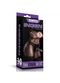 Женский темнокожий страпон Easy Strapon Set 7 Inch - 18 см. - Lovetoy - купить с доставкой в Мытищах