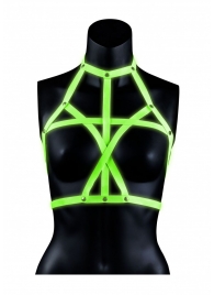 Портупея Bra Harness с неоновым эффектом - размер L-XL - Shots Media BV - купить с доставкой в Мытищах