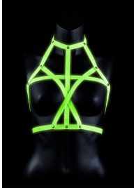 Портупея Bra Harness с неоновым эффектом - размер L-XL - Shots Media BV - купить с доставкой в Мытищах