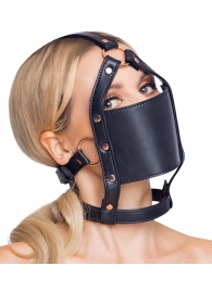 Черный намордник с кляпом-шаром Head Harness With A Gag - Orion - купить с доставкой в Мытищах