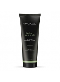 Массажный легкий крем WICKED Sage plus Sea Salt - 120 мл. - Wicked - купить с доставкой в Мытищах