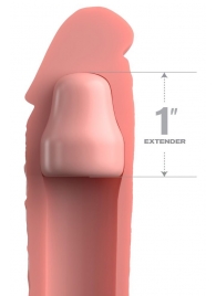 Телесная насадка-удлинитель 1 Inch Silicone X-tension - 17,8 см. - Pipedream - в Мытищах купить с доставкой