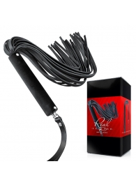 Черная кожаная плеть-флоггер - 84 см. - Notabu - купить с доставкой в Мытищах