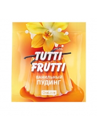 Пробник гель-смазки Tutti-frutti со вкусом ванильного пудинга - 4 гр. - Биоритм - купить с доставкой в Мытищах