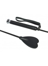 Чёрный стек с шлепком-сердечком - 70 см. - Sitabella - купить с доставкой в Мытищах